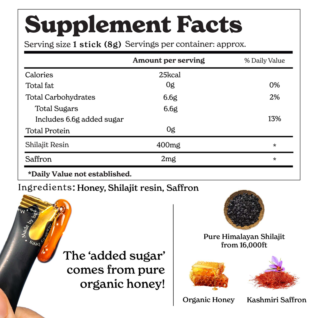 GOLD+ Shilajit Honey Sticks